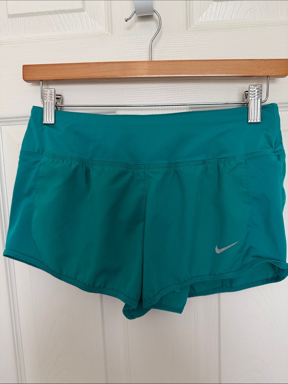Nike DRI-FIT Women's Teal/Green Performance Running Shorts | Size S